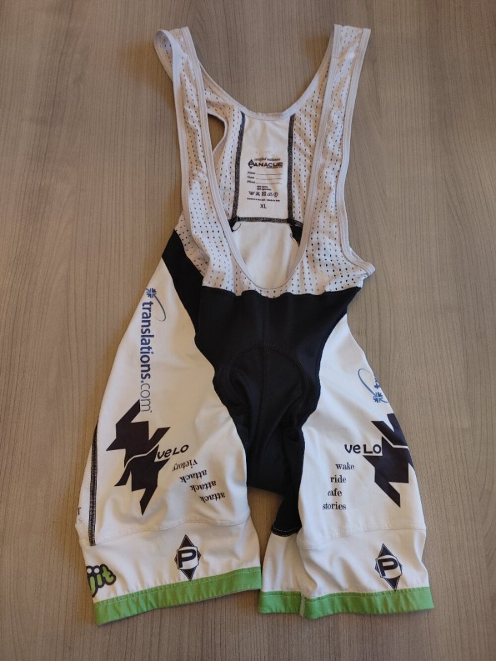 Men's Panache Pro Cycling Bib Short Charcol Size XL